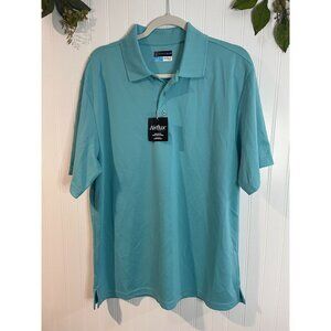 Pga Tour Airflux Mens Light Blue Polo Shirt L